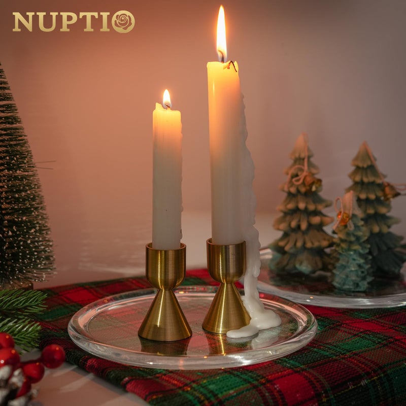 NUPTIO Glass Plate for Pillar Candles: 1pc 7" Clear 3 Wick Candle Tray - Round Village Candle Dish for Snack Jewelry Bathroom Dining Room Table Centerpieces Decor - Image 3